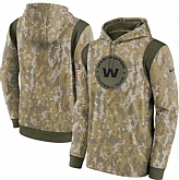 Men's Washington Football Team Nike Camo 2021 Salute To Service Therma Performance Pullover Hoodie,baseball caps,new era cap wholesale,wholesale hats